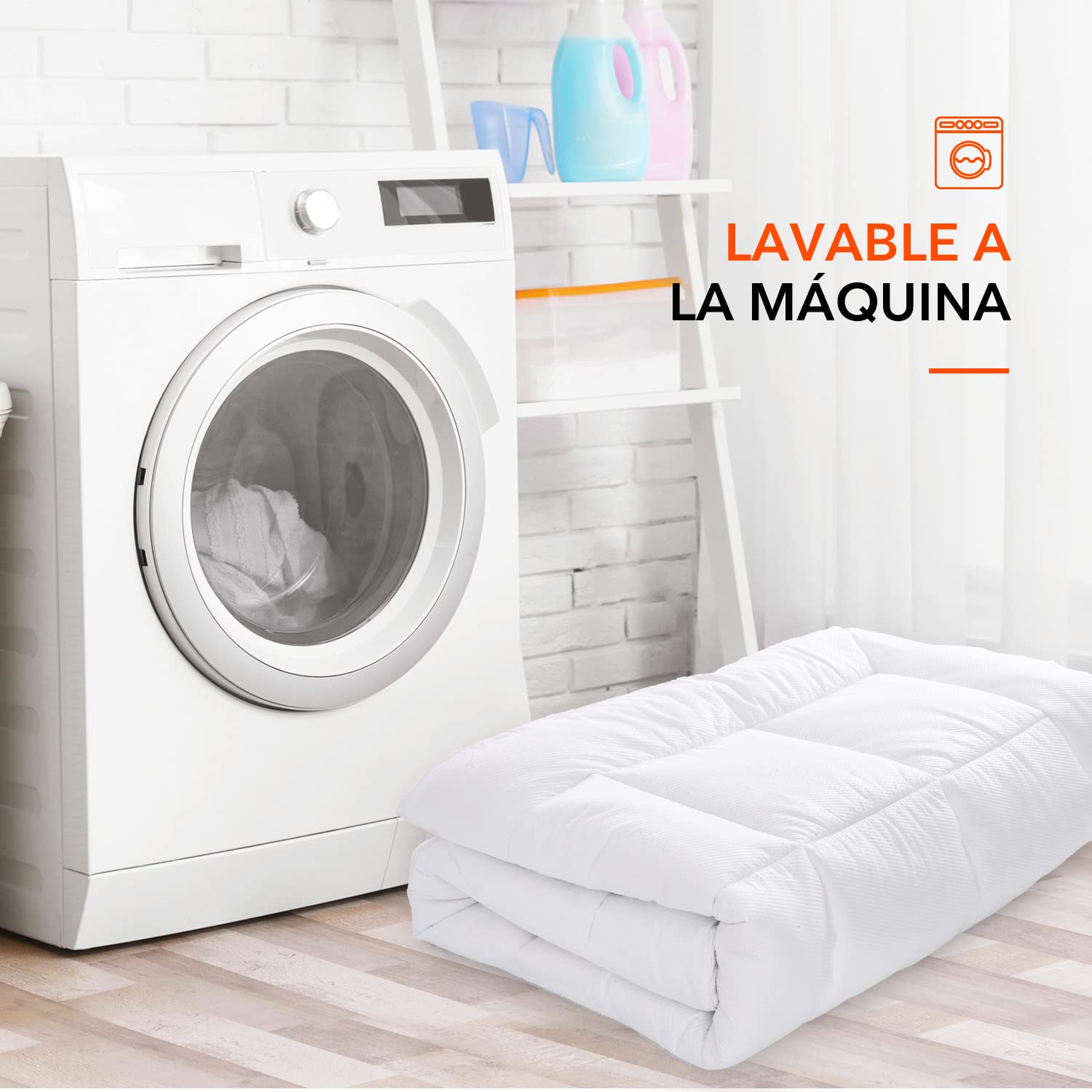 Sweetnight 3D Ultra Soft Topper Microfibre Poliéster Durable Transpirable Colchón, Supersuave Funda 135 x 190 x 6 cm Blanco