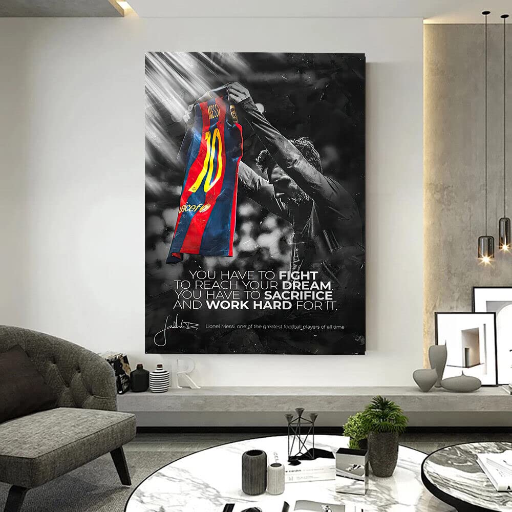 Magic Canvas Art Lionel Messi Fight Pop Art B8384 - Quadro su tela, 1 pezzo, 40 x 30 cm