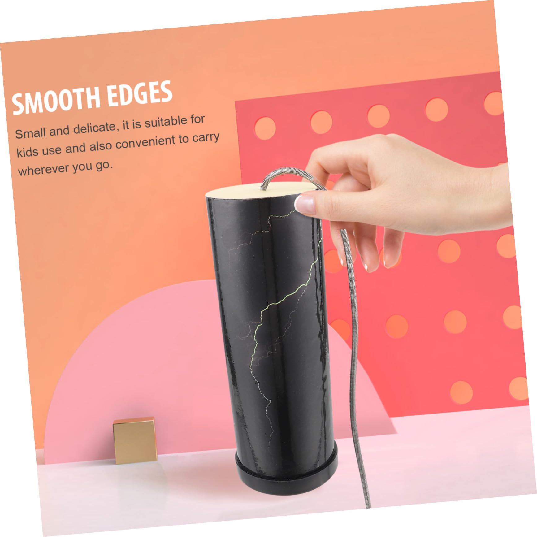 TOYANDONA Juguete de Percusión Educativo Negro de Madera Resorte Metálico para Niños Que Desarrolla Potencial Musical y Fomenta el Desarrollo Auditivo