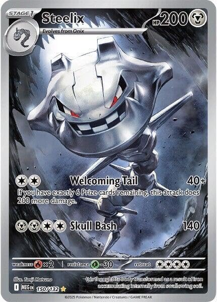 Pokemon - Steelix - 150/132 - Illustration Rare - Mega Evolutions - Foil Single Card