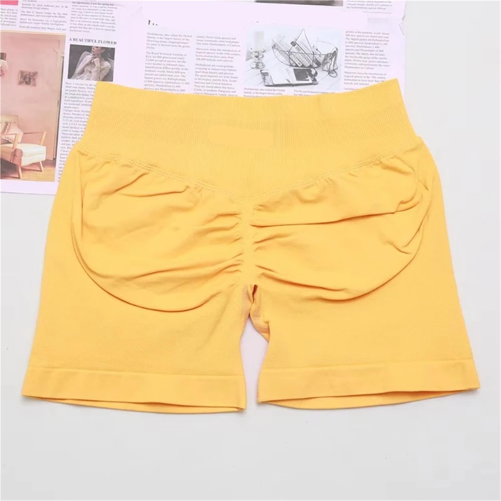 Donne Short da Ginnastica Pantaloncini Sportivi da Donna, con Stampa in Silicone, for Palestra, Fitness e Yoga, a Coste Basse, Senza Cuciture e Traspiranti.
