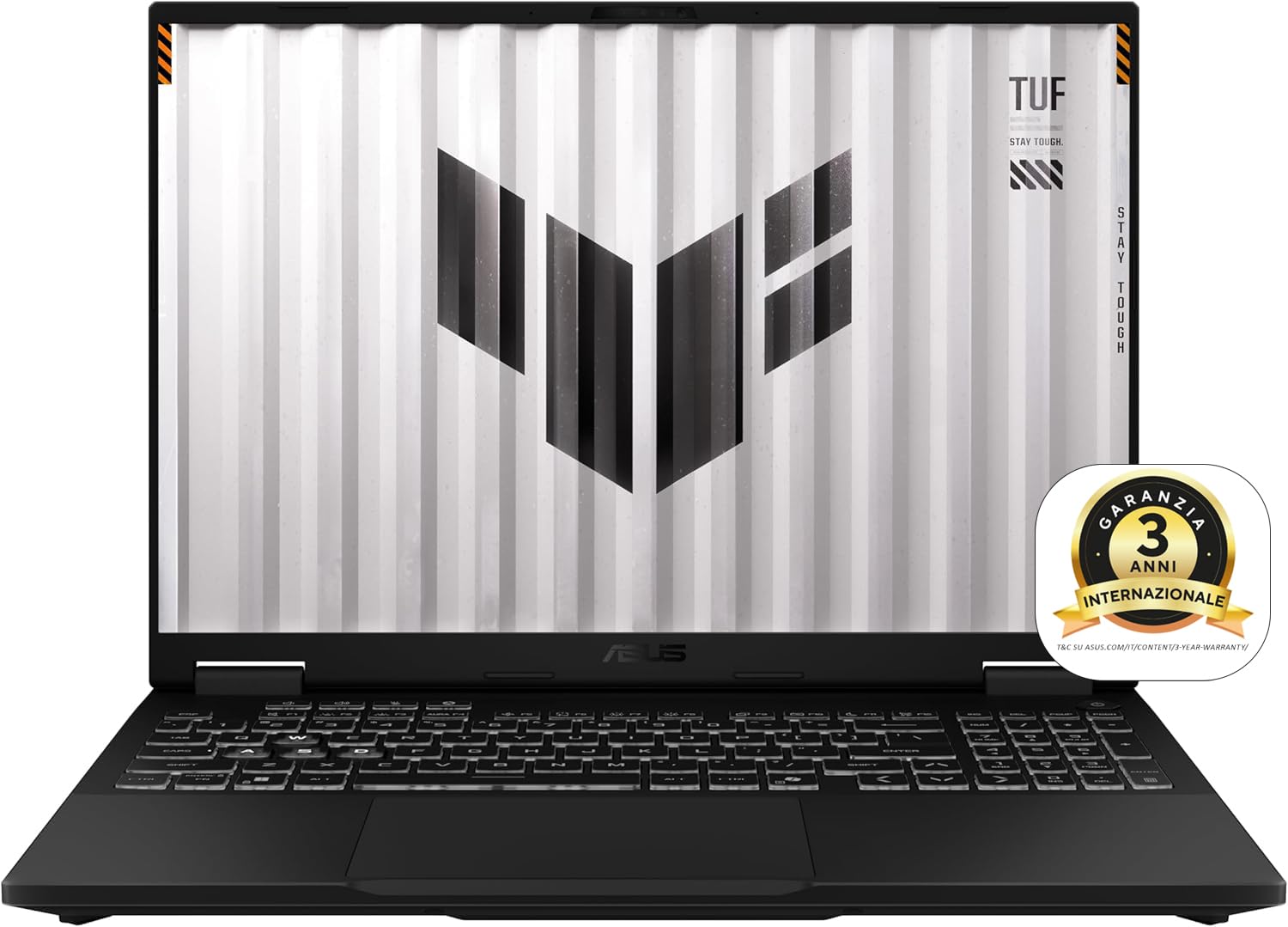 ASUS TUF Gaming A16 (2025) con NVIDIA® GeForce RTX™ 5060 8GB GDDR7, Display da 16" Anti-glare, 165Hz, processore AMD Ryzen™ 7 260, RAM 16GB, 1TB SSD, Win11 Home, Grigio, Layout ITA