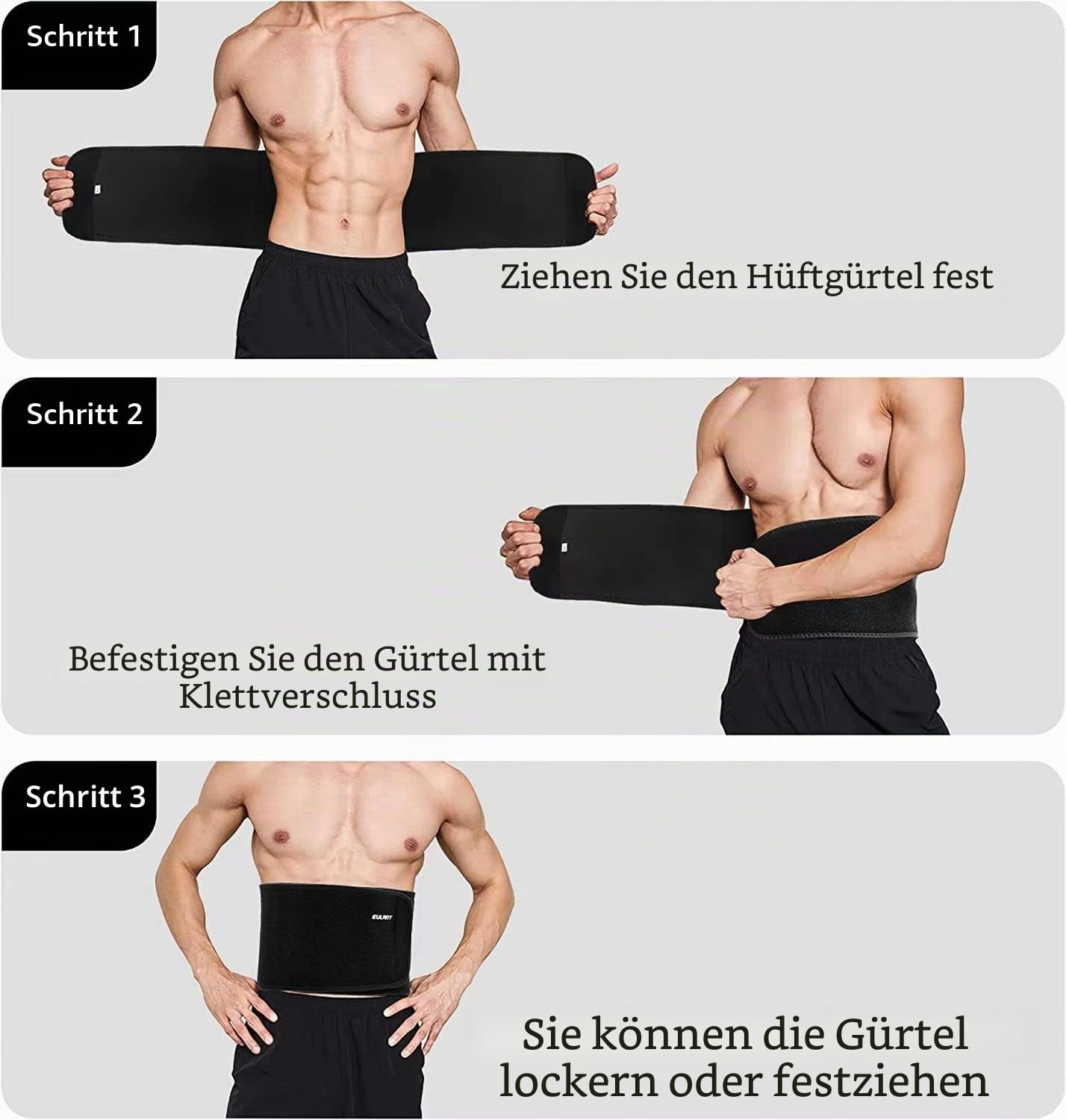 EULANT Taille Unterstützung Gürtel, Unisex Taille Trainer, Lendenwirbelstütze, Taille Fitness Wickeln Sport Gürtel für Sport Schutz