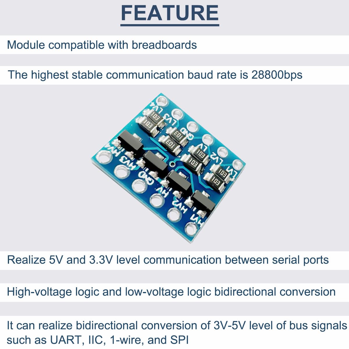 チャレンジDAO DAOKAI 4-Channel Level Converter, IIC I2C Logic Level Converter, 4
