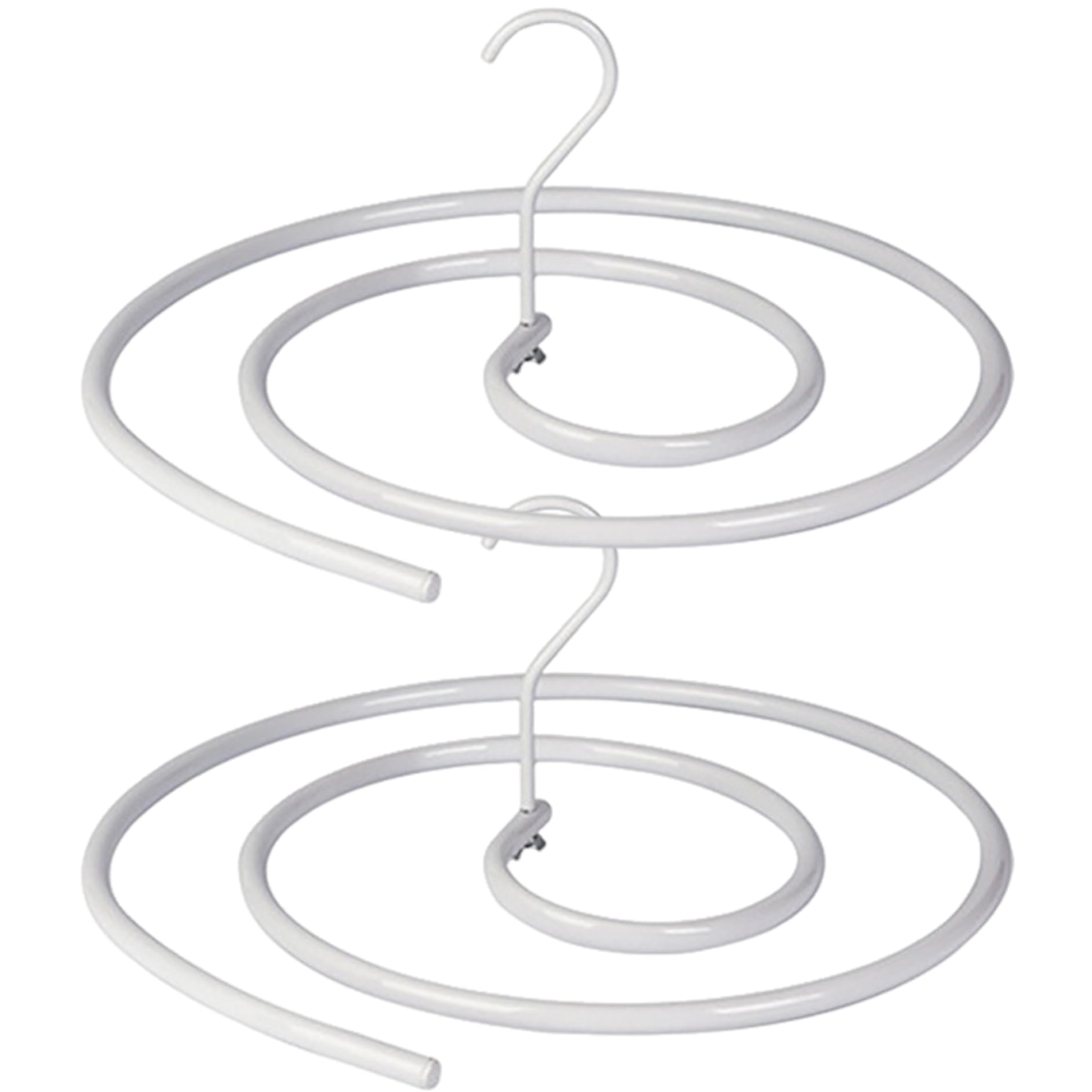 Ngbbby Spiral Sheet Hanger 2PCS Round Space-Saving Storage Blanket Hangers Detachable Iron Thicken