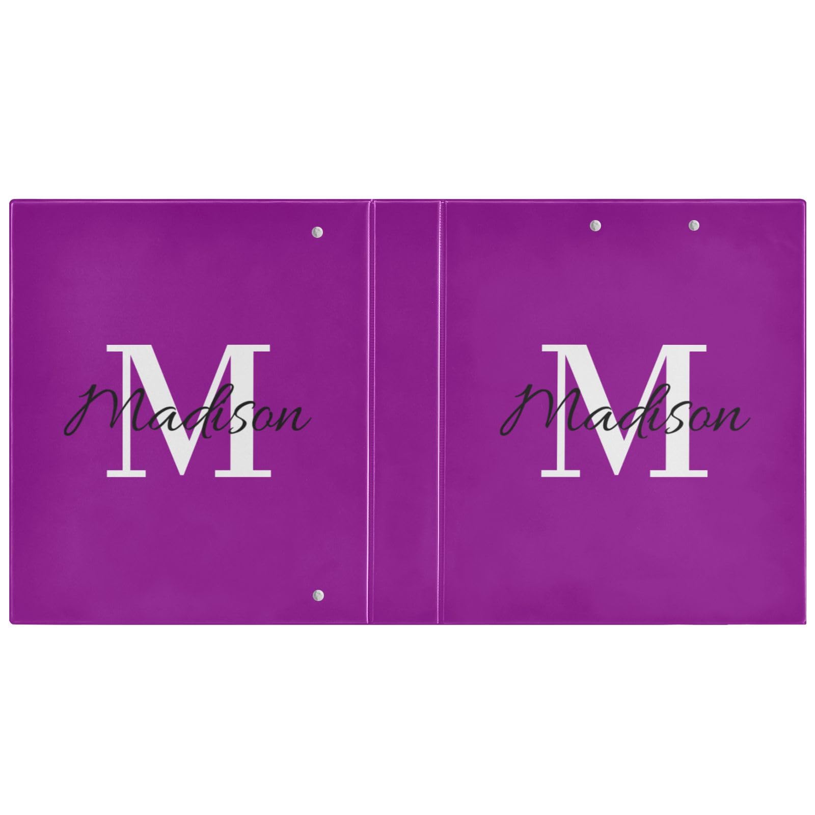 Raccoglitore personalizzato a 3 anelli da 3,8 cm con nome, raccoglitore decorativo a tre anelli con 3 tasche interne per forniture per ufficio scolastico, regalo personalizzato