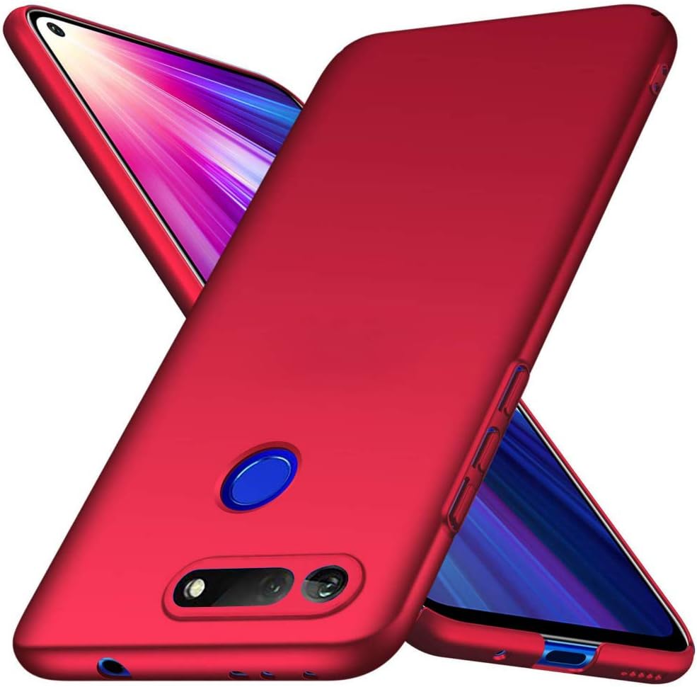 Toppix Case for Huawei Honor View 20, Hard PC Backcover [Anti-Scratch] [Ultra-Light] Super Slim Protective Cover for Huawei Honor View 20 / V20 (Red)