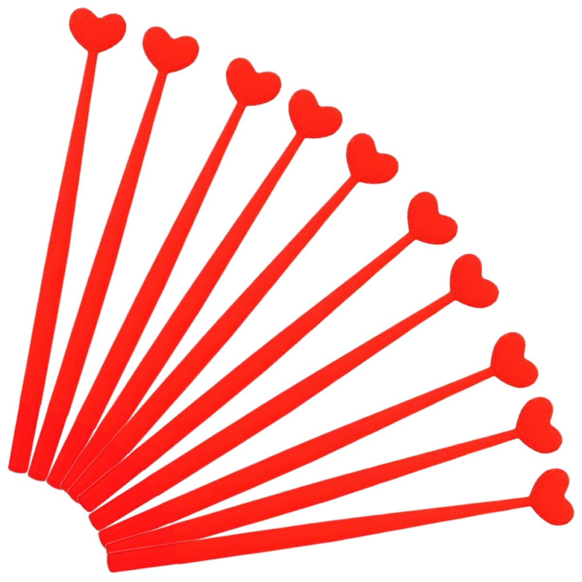 Alipis Set 10 Penne Sfera Gel Forma Cuore Rosse per Studenti Penna in Plastica Scrittura Scorrevole e Facile da Usare per Scuola e Ufficio