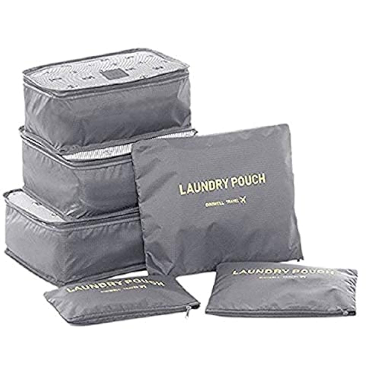 Six-Piece Pouch Travel Luggage Organiser Set, Grey : Amazon.in