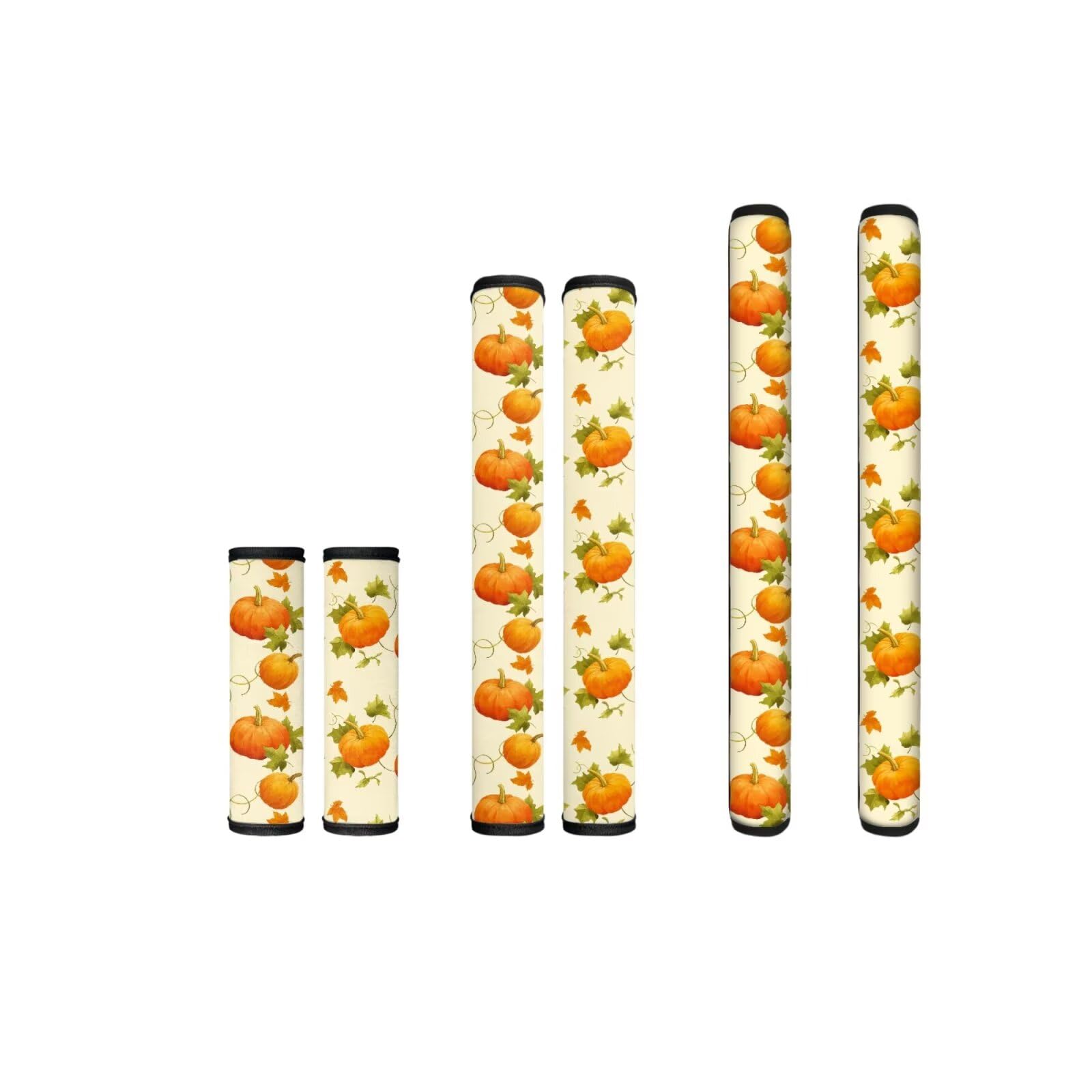 Biyejit Pumpkin Leaves Refrigerator Door Handle Protector Covers Set of 6 Washable for Fridge Oven Microwave Dishwasher Stove Keep Off Smudges Drip Food Stains Fall Thanksgiving Kitchen Decor