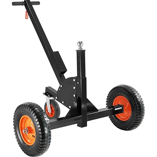 VEVOR Adjustable Trailer Dolly, 1500lbs Tongue Weight Capacity, 2 in 1 Trailer Mover with 23.6''-35.4'' Adjustable Height & 2'' Ball, 16'' Pneumatic Tires & Universal Wheel, for Moving Car RV Trailer