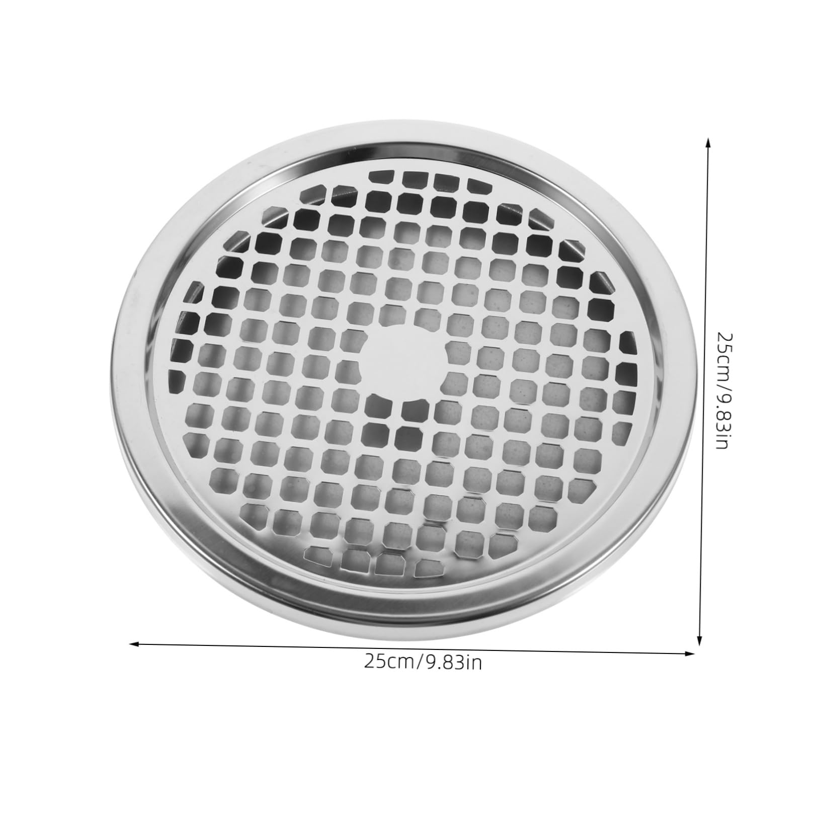 Cabilock 1 Set Metallic Trash Can Ashtray Grid Lid Indoor Waste Container Cover with Efficient Drainage and Stylish Design for Clean Surroundings