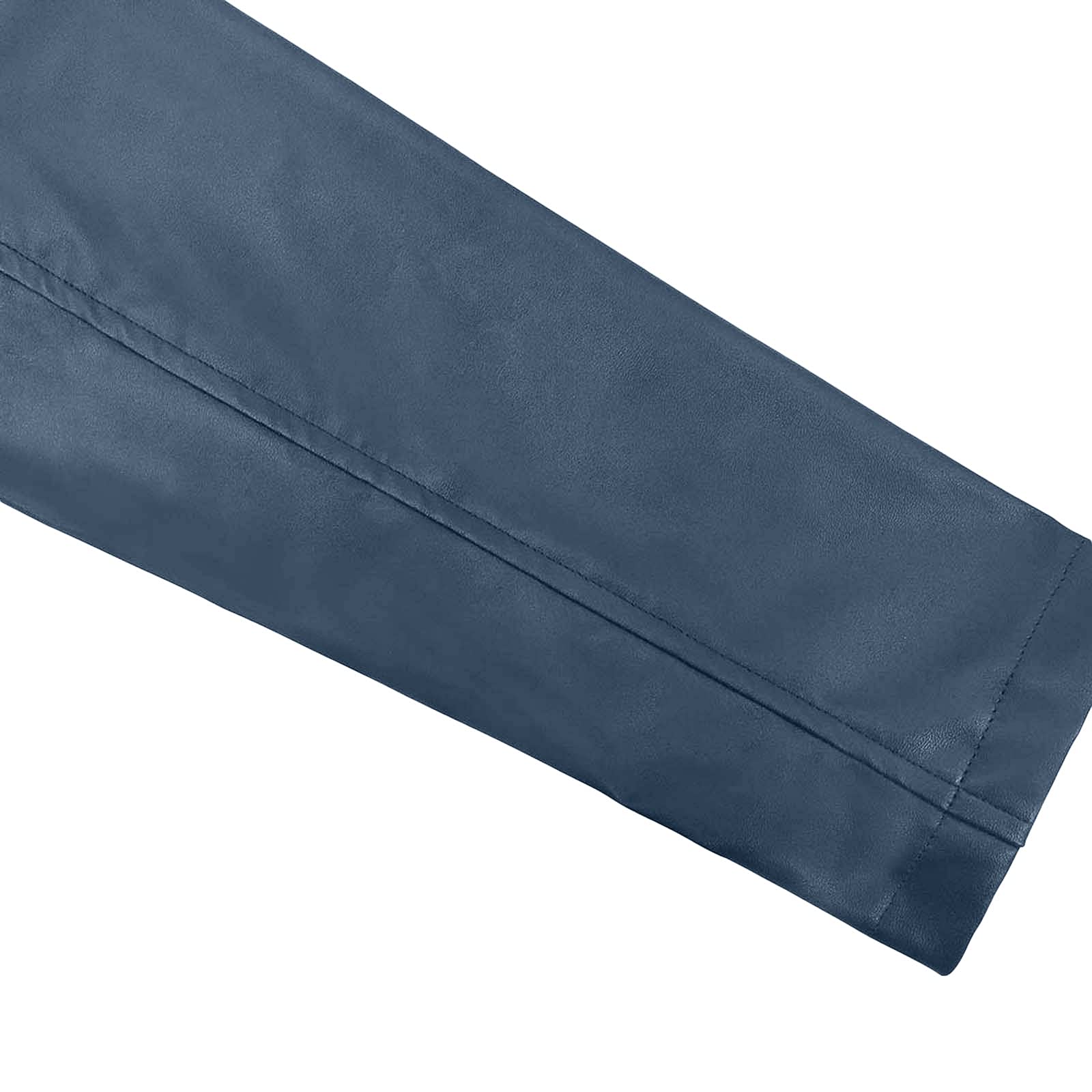 5665 Womens Winter Leather Jackets Black Zip Motorcycle Jacket Quilted Lightweight Coat Vegan Pu Leather Outerwear — view 6