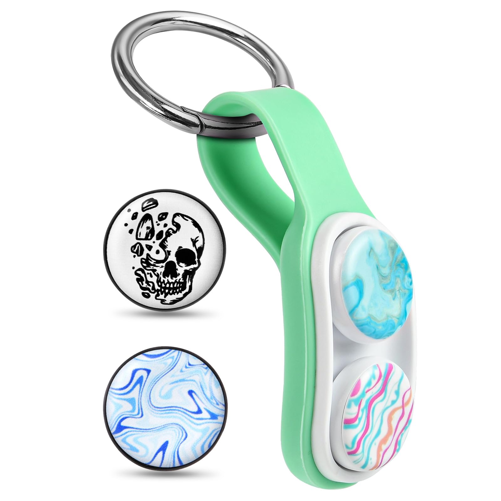 Osdue Magnetic Fidget Toy Keyring Magnetic Push Keyring Stress