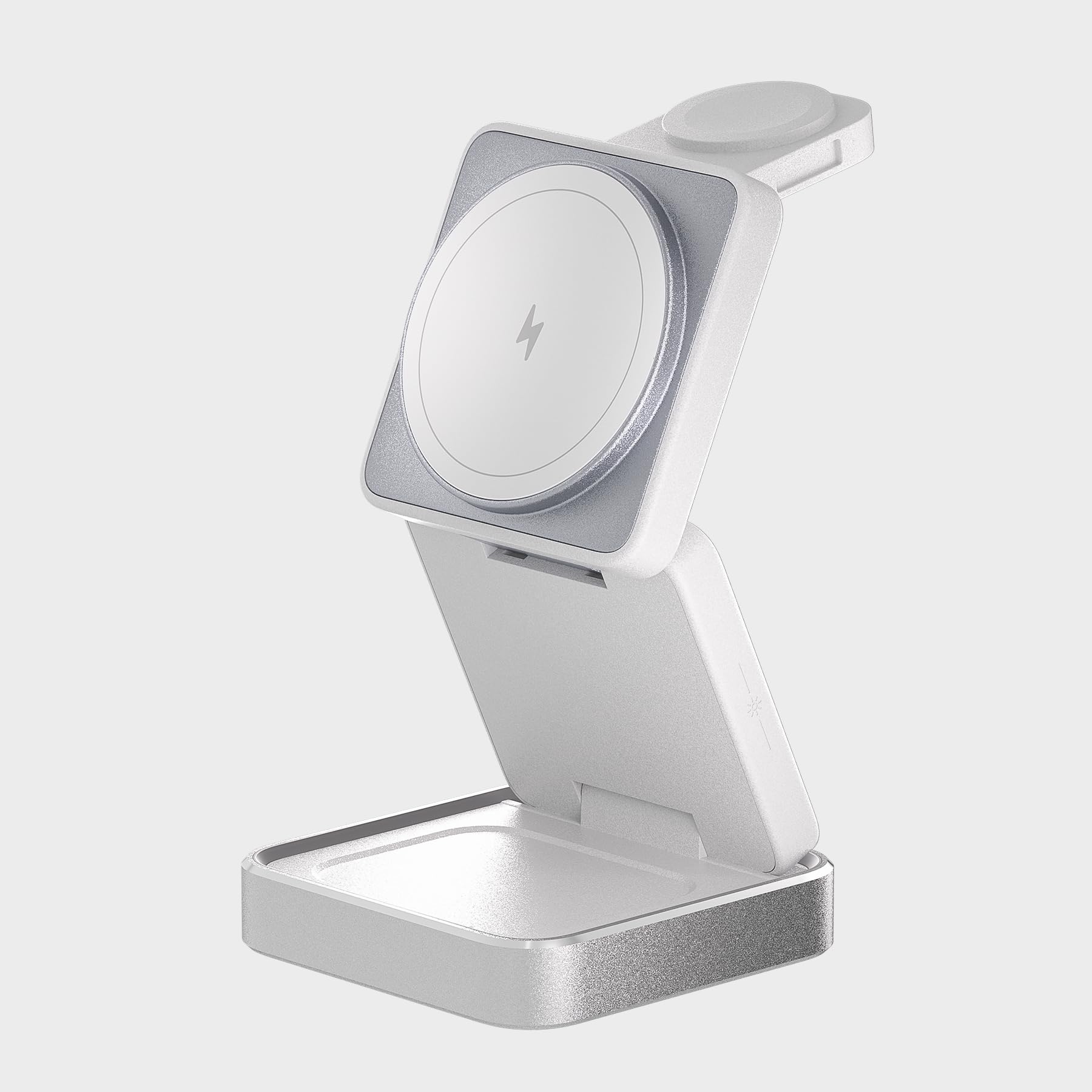 Tigratigro Cargador inalámbrico Plegable 3 en 1, estación de Carga inalámbrica Magsafe para iPhone 16/15/14/13/12 Series, Compatible con Watch 10/9/8/7/6/SE/5/4/3 (Blanco)