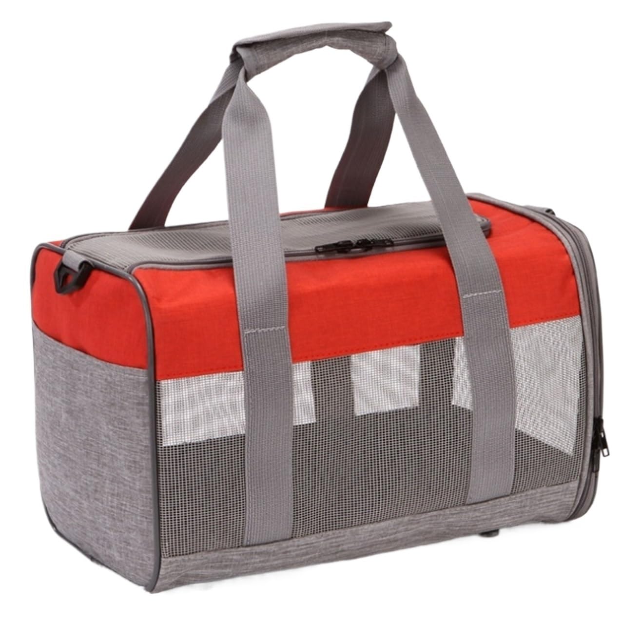 Transportín Perro Gato Bolsa De Verano para Mascotas, Transportador Perros Y Gatos, Suave para Cachorros, Viaje para Al Aire Libre para Perros Pequeños(Rot)