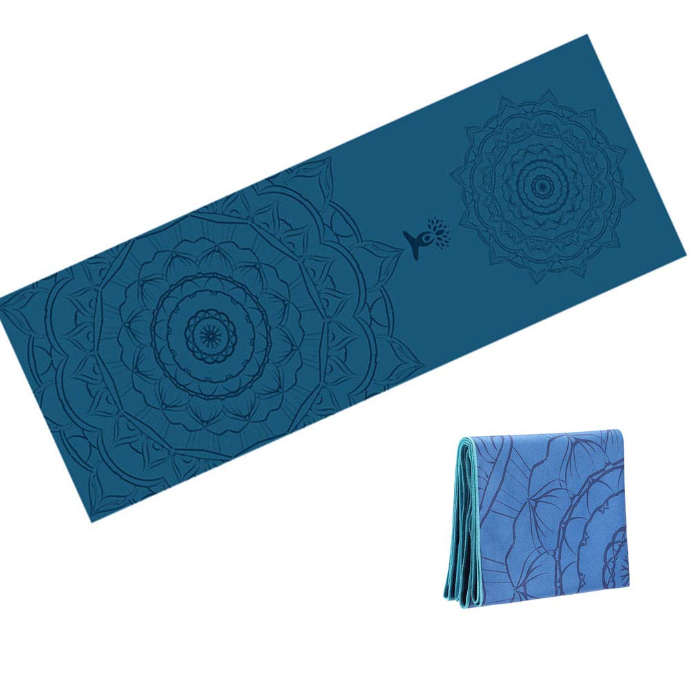 TIANHAO Portable Anti-Skid Printed Yoga Blanket, Towel, Travel Mat, Wet And Dry Anti-Skid, Foldable, Suitable for Home, Office, Outdoor Sports Mat