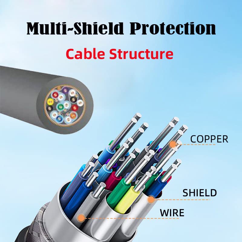 Xiwai Left Angled 90 Degree Micro HDMI to HDMI Male V1.4 Cable 150cm 4K 2K for Cell Phone & Tablet, Left Angled 5ft, 5' - Image 4