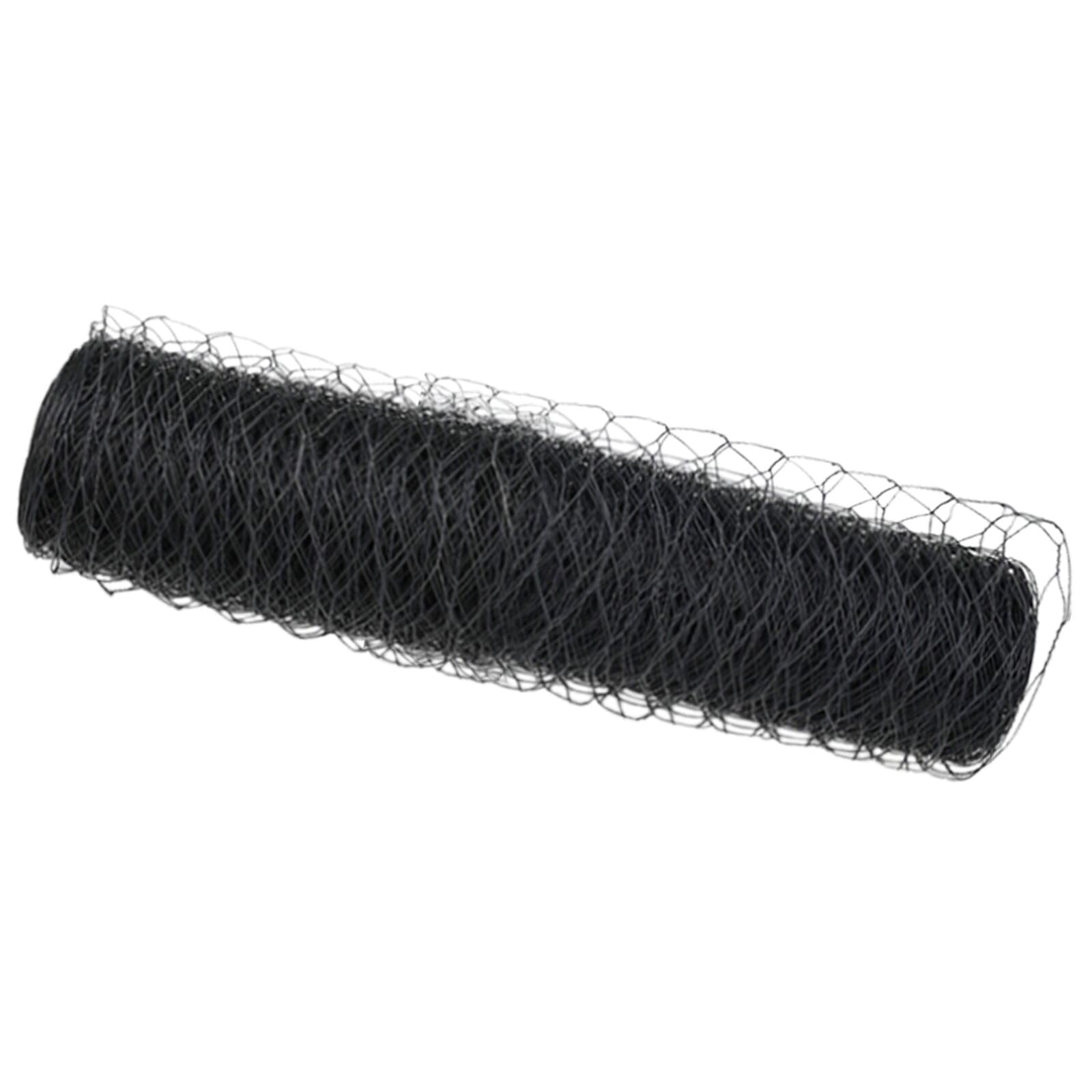 vidaXL Hexagon Fence - Grey, 0.5x10m, Steel, PVC-Coated Garden Barrier - Ideal for Neat Outdoor Spaces