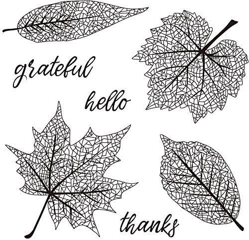 Skeleton Leaves - Skeleton Leaves Transparent Clear Silicone Stamp/Seal for DIY Scrapbooking/Photo Album Decorative Clear Stamp Sheets A831