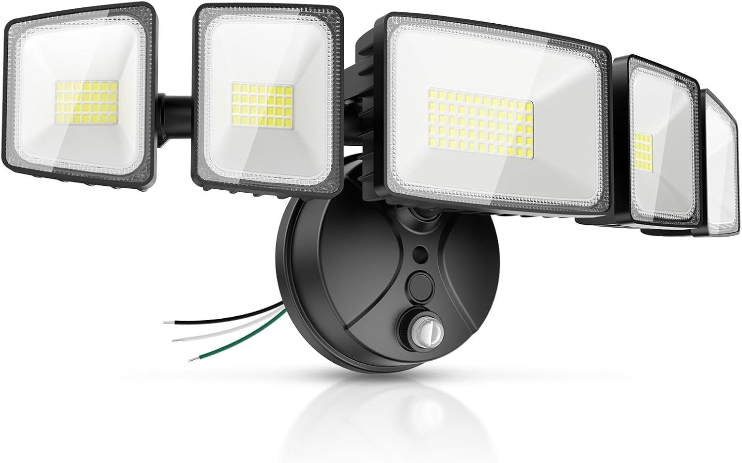 Onforu 120W 12000LM Nightfall to Daybreak Out of doors Lighting,5 Heads Flood Lights Out of doors,6500K Tremendous Shiny Computerized Out of doors Lighting,IP66 Waterproof Hardwired LED Safety Lights for Storage,Yard,Outdoors