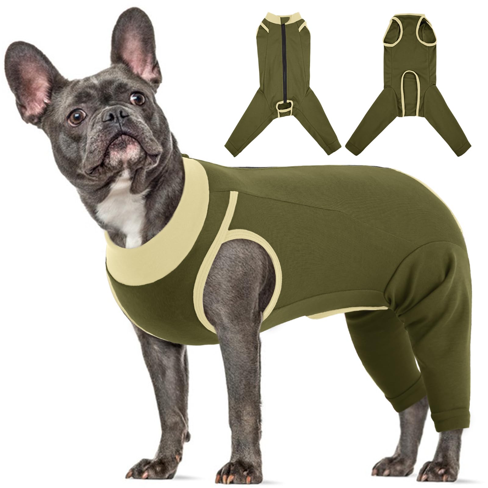 Lelepet Dog Recovery Suit Rear Legs, Bodysuit After Surgery, Caramel M