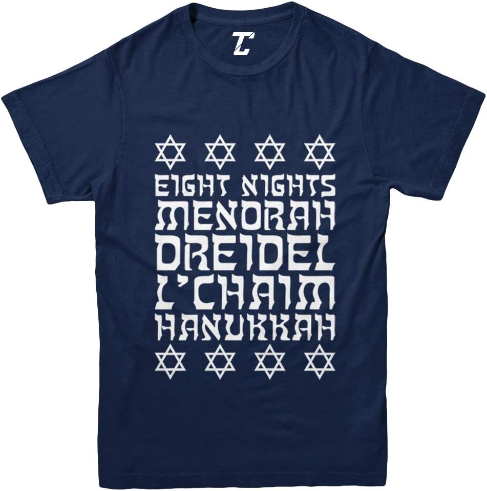 Eight Nights Menorah Dreidel L'Chaim - Youth T-Shirt