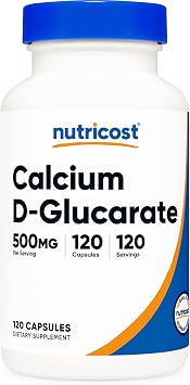 Nutricost Calcium D-Glucalate 500mg, 120 Capsules - Gluten Free, Non-GMO, Vegan Friendly | Vegetarian Friendly