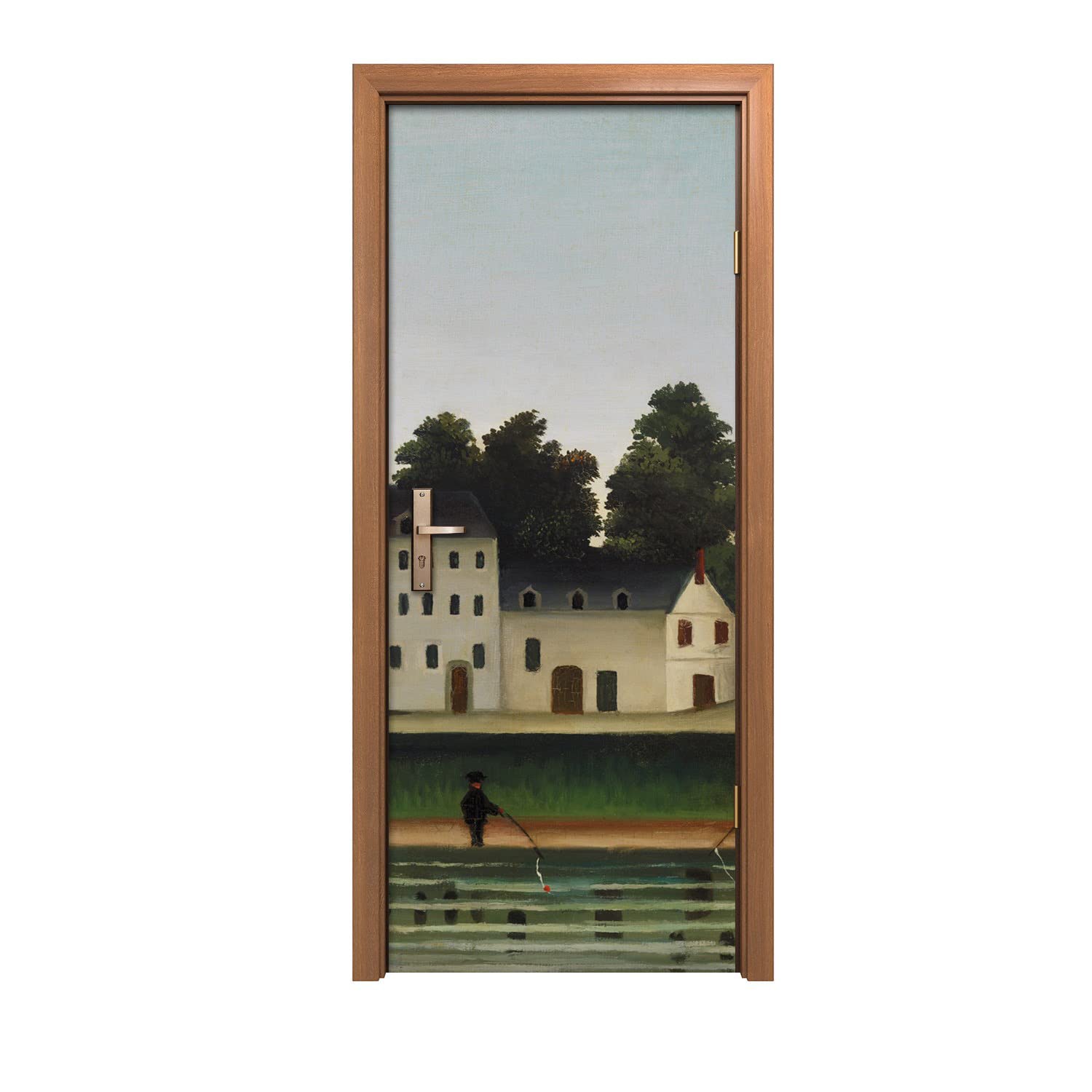 Design d'intérieur autocollant grand format Ville Fisherman River 90x200