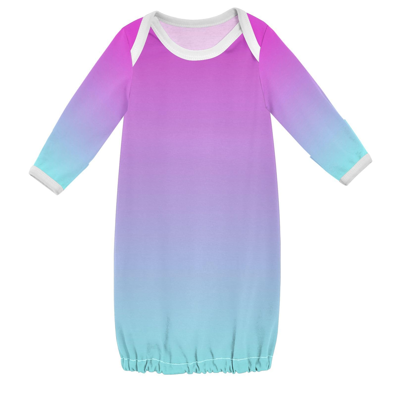 J JOYSAY Purple Pink Blue Gradient Baby Sleeper Gowns for Girls Boys Cotton Sleepsuit Newborn Baby Girl Clothes 6M