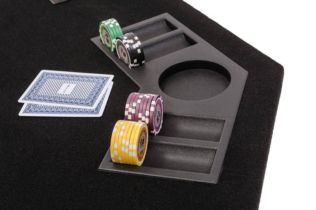 OCTAGON Składany stół do pokera z torbą do przenoszenia - Profesjonalny przenośny stół do pokera - 120 cm - czarny