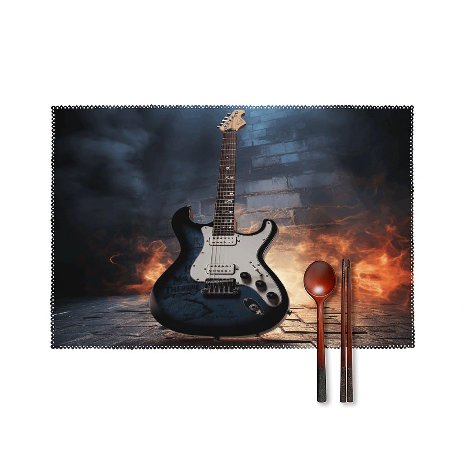 Fodpand Style Electric Guitar Placemats Set Of 4 Place Mats Table Mats