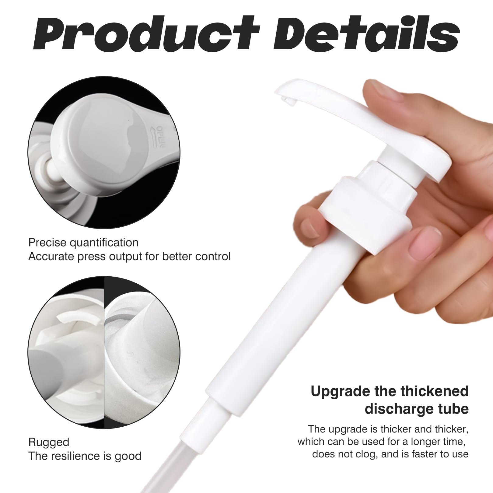 2 pezzi pompa dosatrice 1 l sciroppo, pompa dosatrice per bevande, dispenser di sciroppo, set di erogatori di pompa, per bottiglie di vetro Monin della pompa di ricambio, compatibile con la pompa di