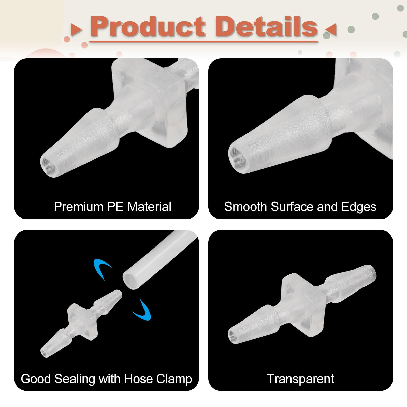 38Pcs Hose Barb Fittings Kit, Pipe Connector Joint Splicer Mender Adapter Union For Aquarium Adapter Gas Liquid Air, For Hose ID 1"x1", 3/8"x3/8