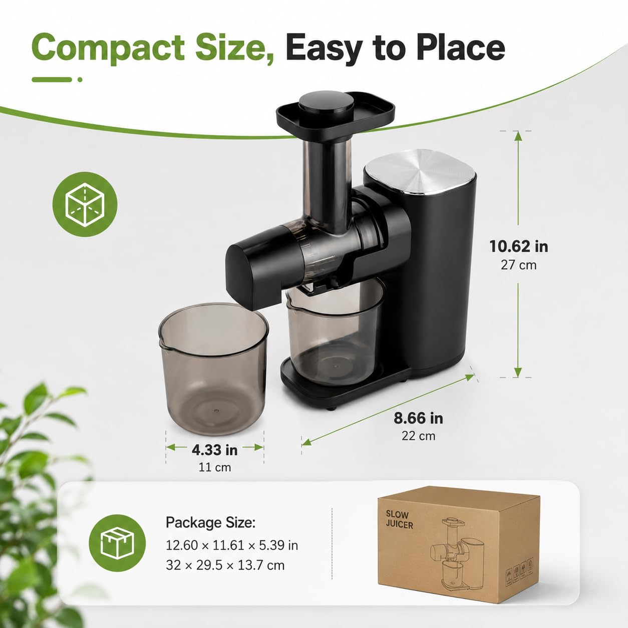Extracteur de jus pour légumes et fruits, vainqueur du test 150 W Slow