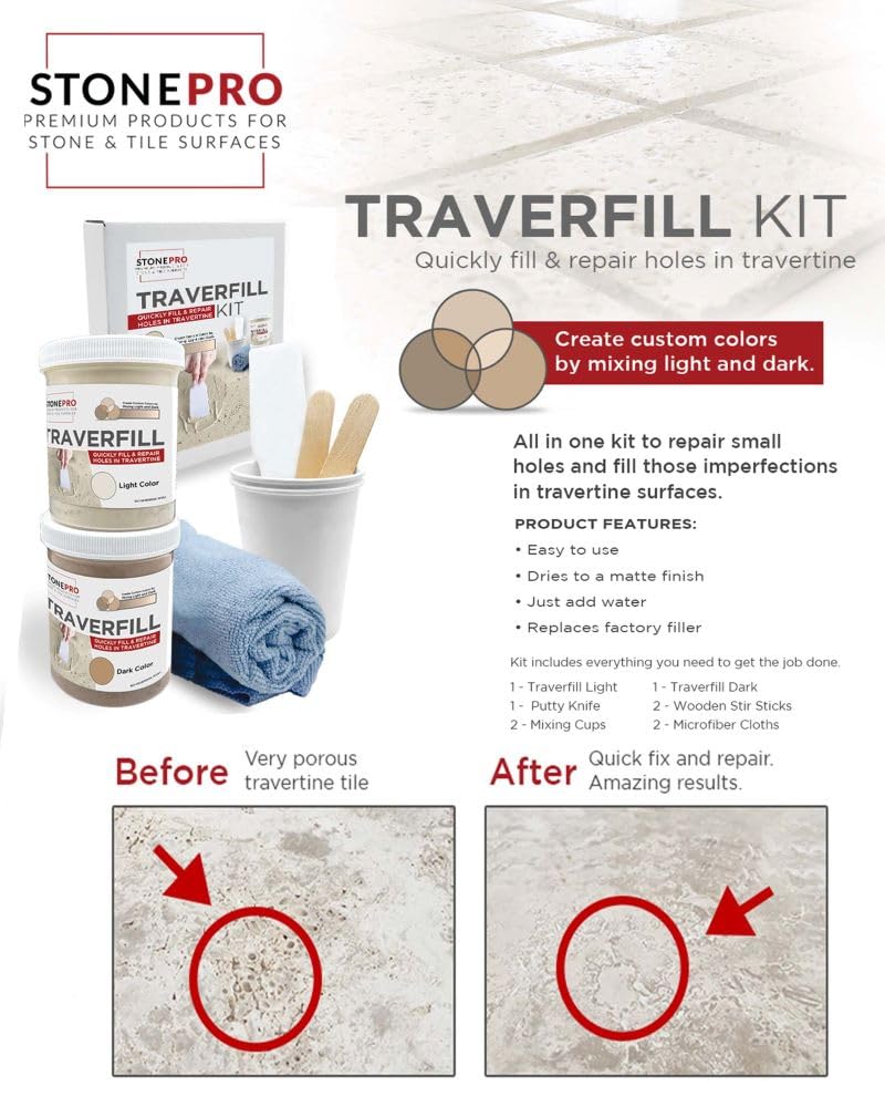 Revitalize Your Stone: A Review of the Traverfill Kit for Travertine & Limestone Repair