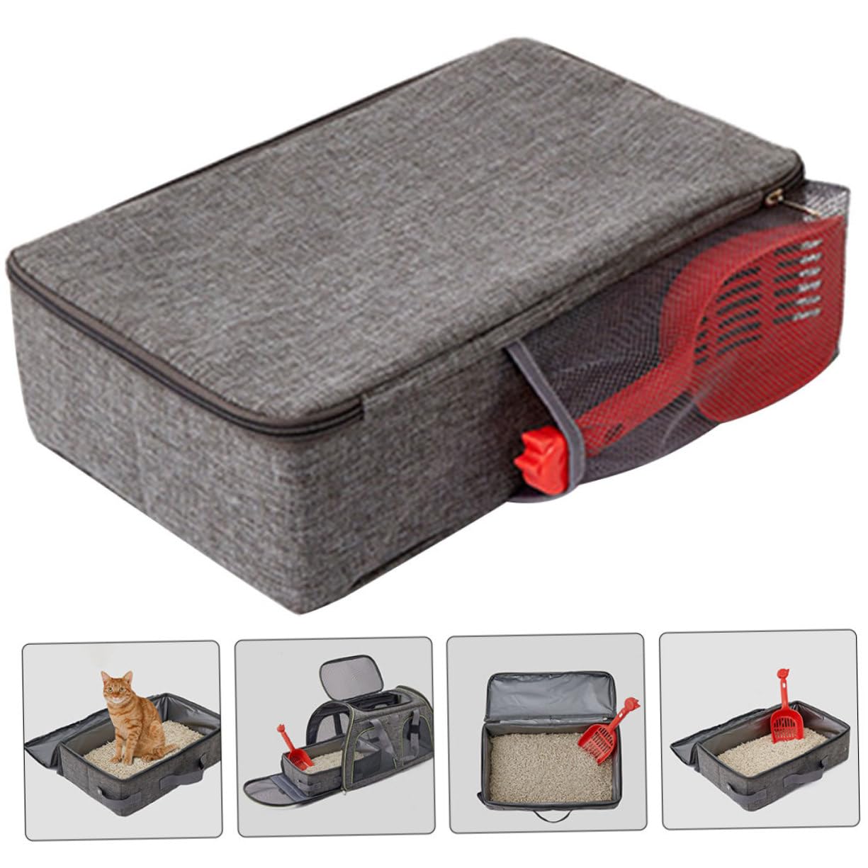 COLLBATH Caja Caja De Arena Plegable Para Gatos Arena Plegable De Viaje Bandeja Para Perros Más Pequeños Pala Para Arena Para Gatos Contenedores Plegables Suministros Para Gatos Tela Oxford