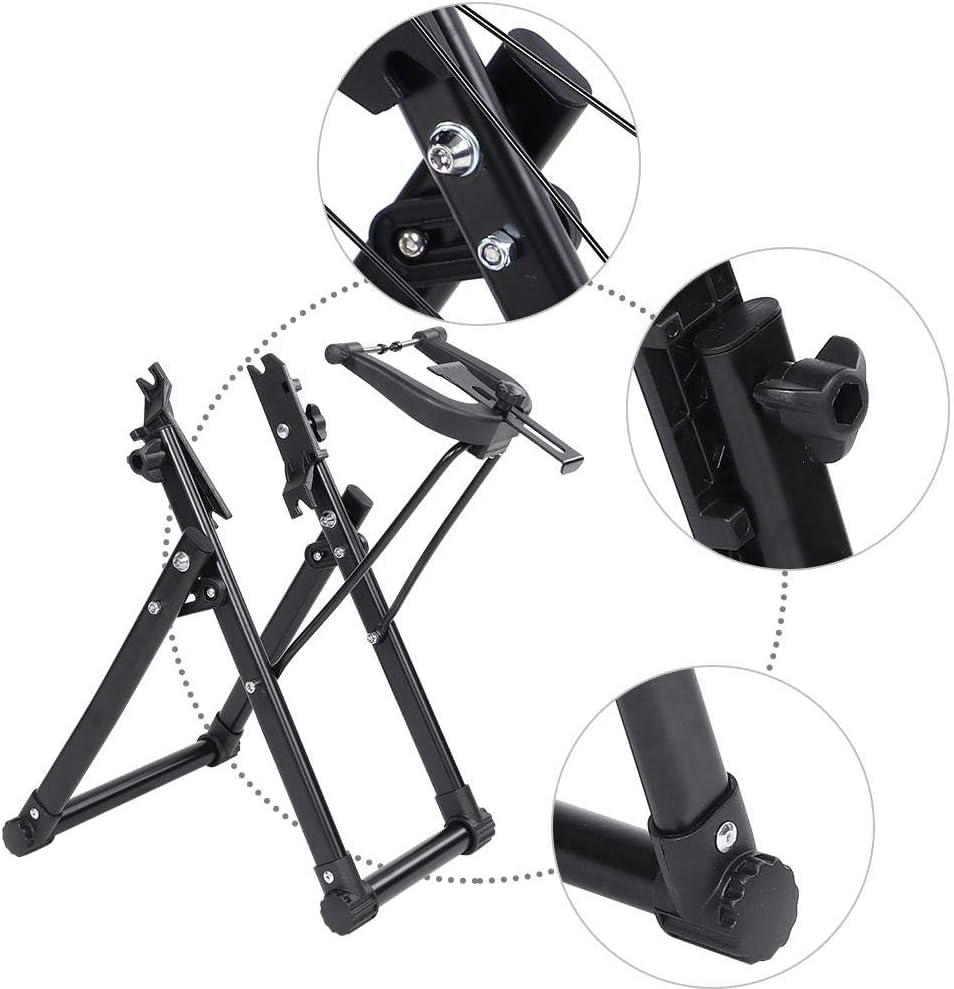 Yosoo Health Gear Fahrrad-Zentrierständer, Faltbar, Mechaniker-Ständer für Reparatur und Wartung, Werkzeug-Zubehör für zu Hause