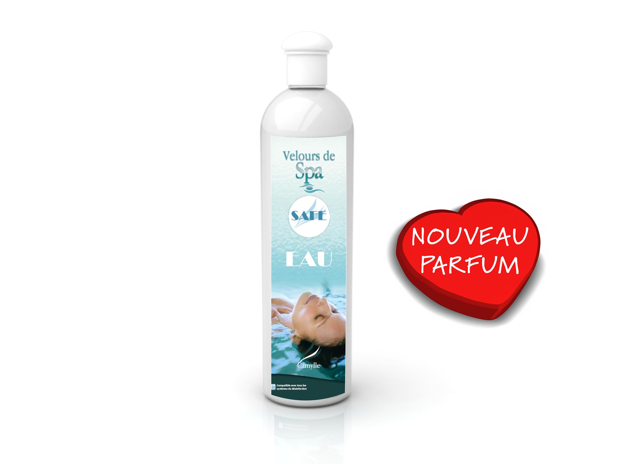 Camylle - Hot Tub Fragrance EAU - Fragancia Spa hecha de aceites esenciales 100% puros y naturales - Una fragancia acuática encantadora - 500ml