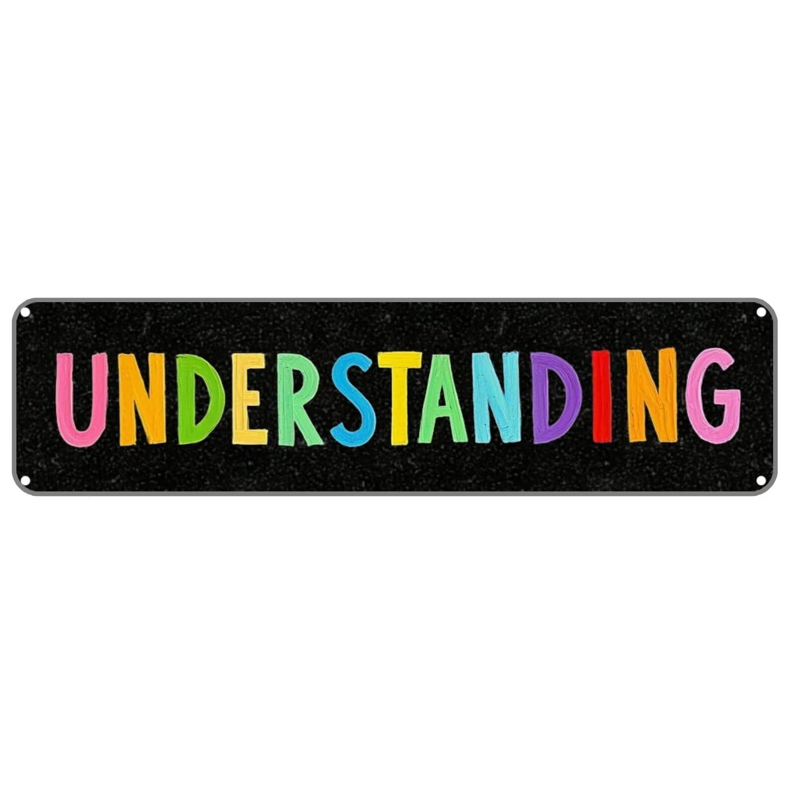 UNDERSTANDING Tin Sign Christmas Decor Retro Wall Decor For Home Coffee Bar Funny Aluminum Sign 4x16 Inch