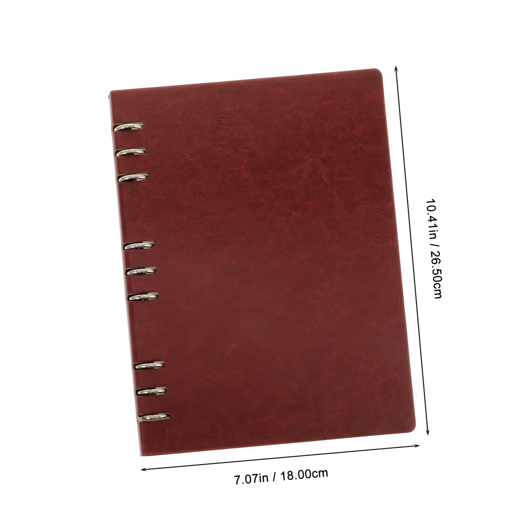 Reliure à Anneaux Cuir Carnets Bloc-notes Mensuel pour Étudiants Agenda Cahier Écriture Léger et Pratique