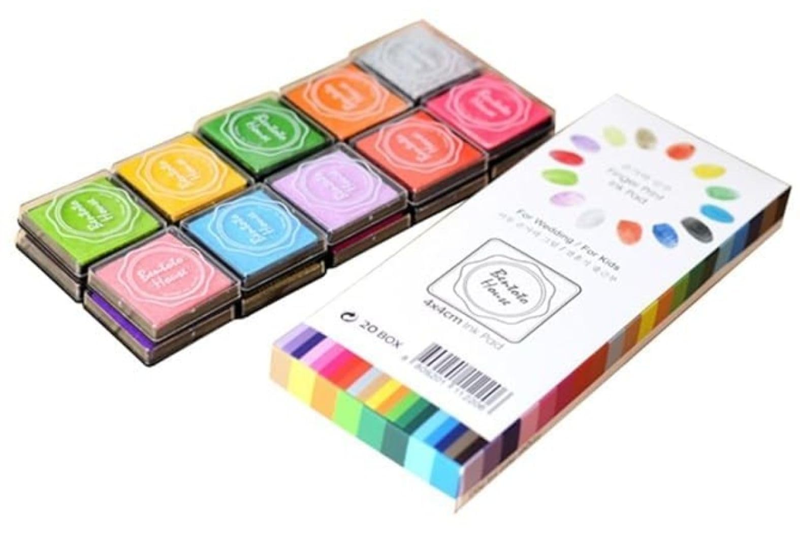 worison 20 Multicolor Ink pad for Finger Painting, Craft Stamps, DIY Craft, Scrapbooking and Much More-picture-30