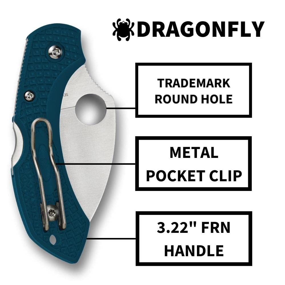 Spyderco Dragonfly 2 Wharncliffe - Griff: FRN * blau Stahl: K390 Microclean - Schliff: glatt