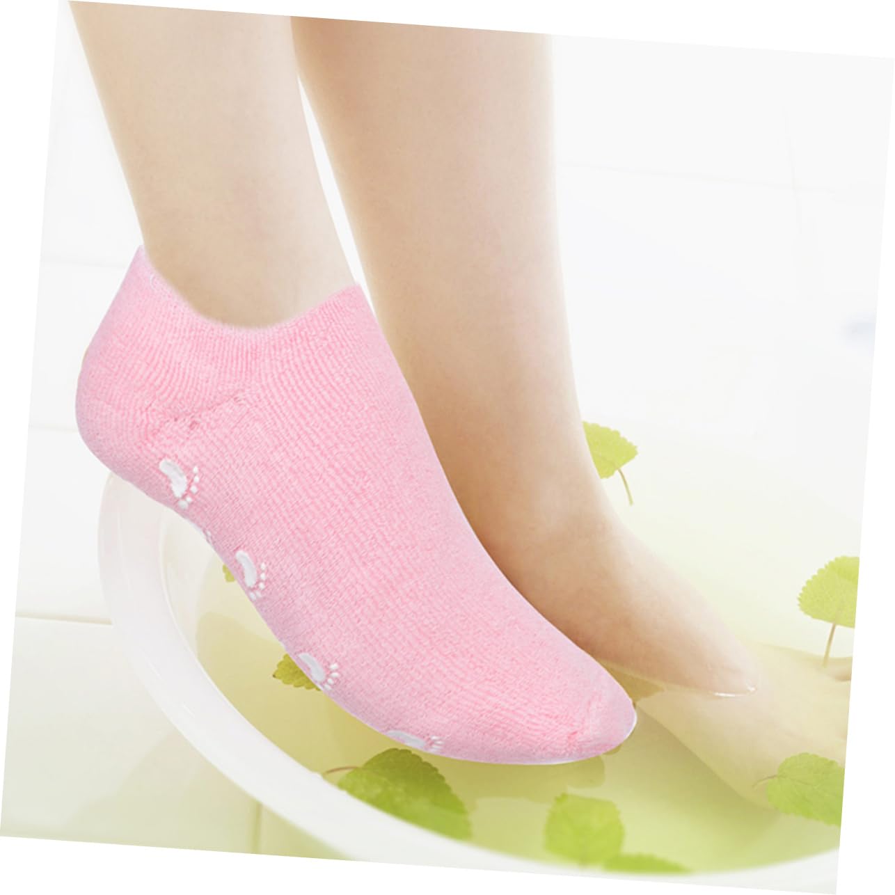 3paia Socks Idrogel Con Gel Idratante Di Calzini Antiscivolo Per Donna e Ragazza Comfort Per Piedi Secchi e Screpolati Per Spa e Notte