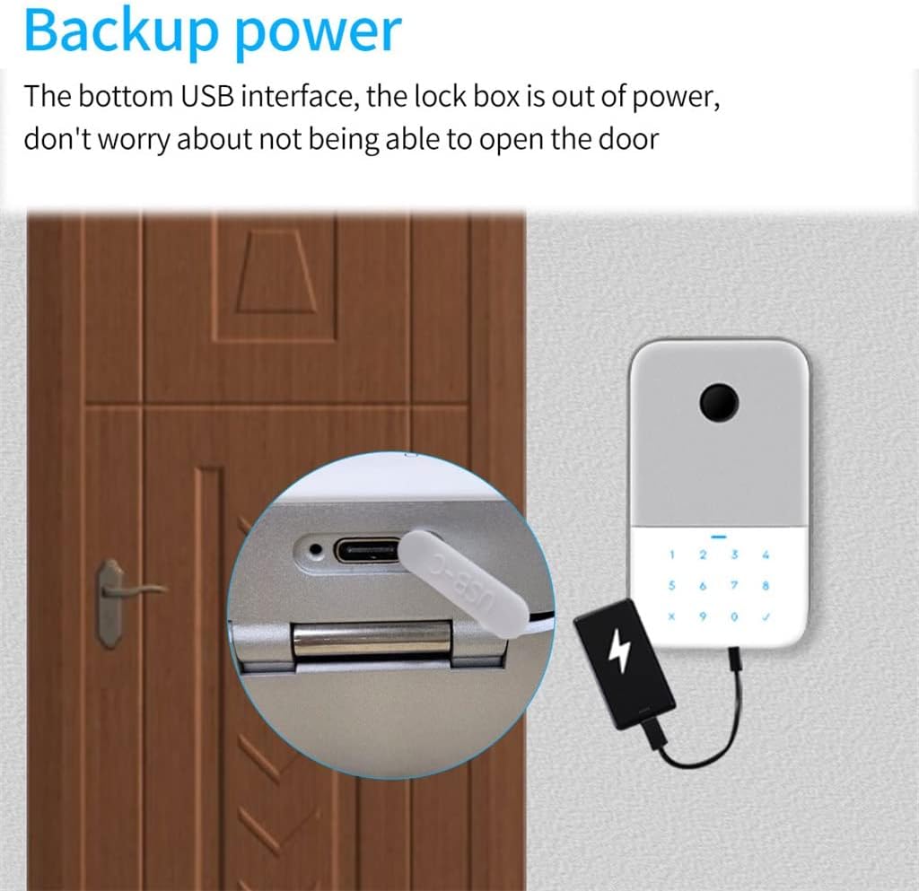 JSEIAJB Key Box Storage Secret Lock APP Unlock Waterproof Work with Lockbox(E)