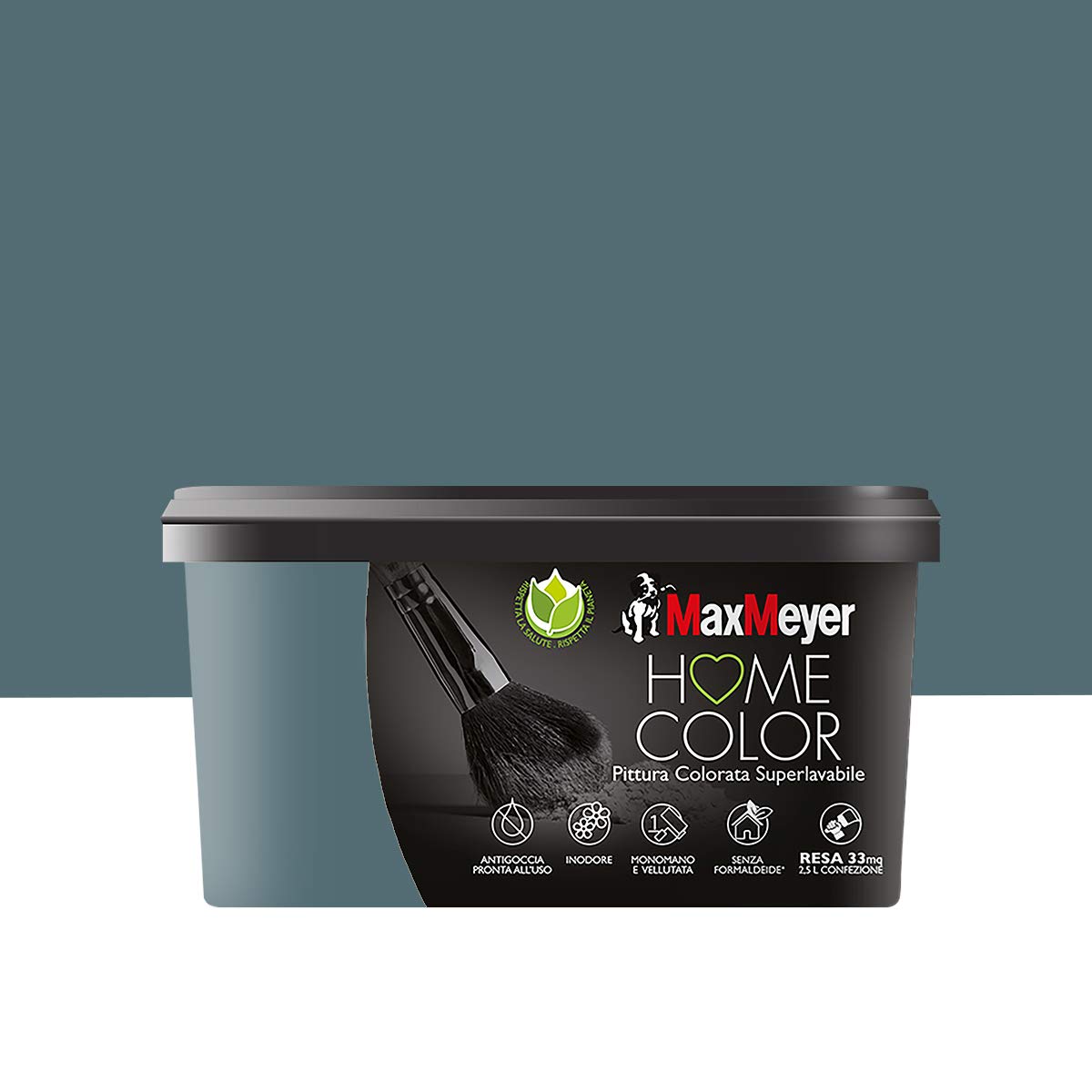 MAXMEYER Pittura Colorata Superlavabile Home, Color Grattacielo 2,5L