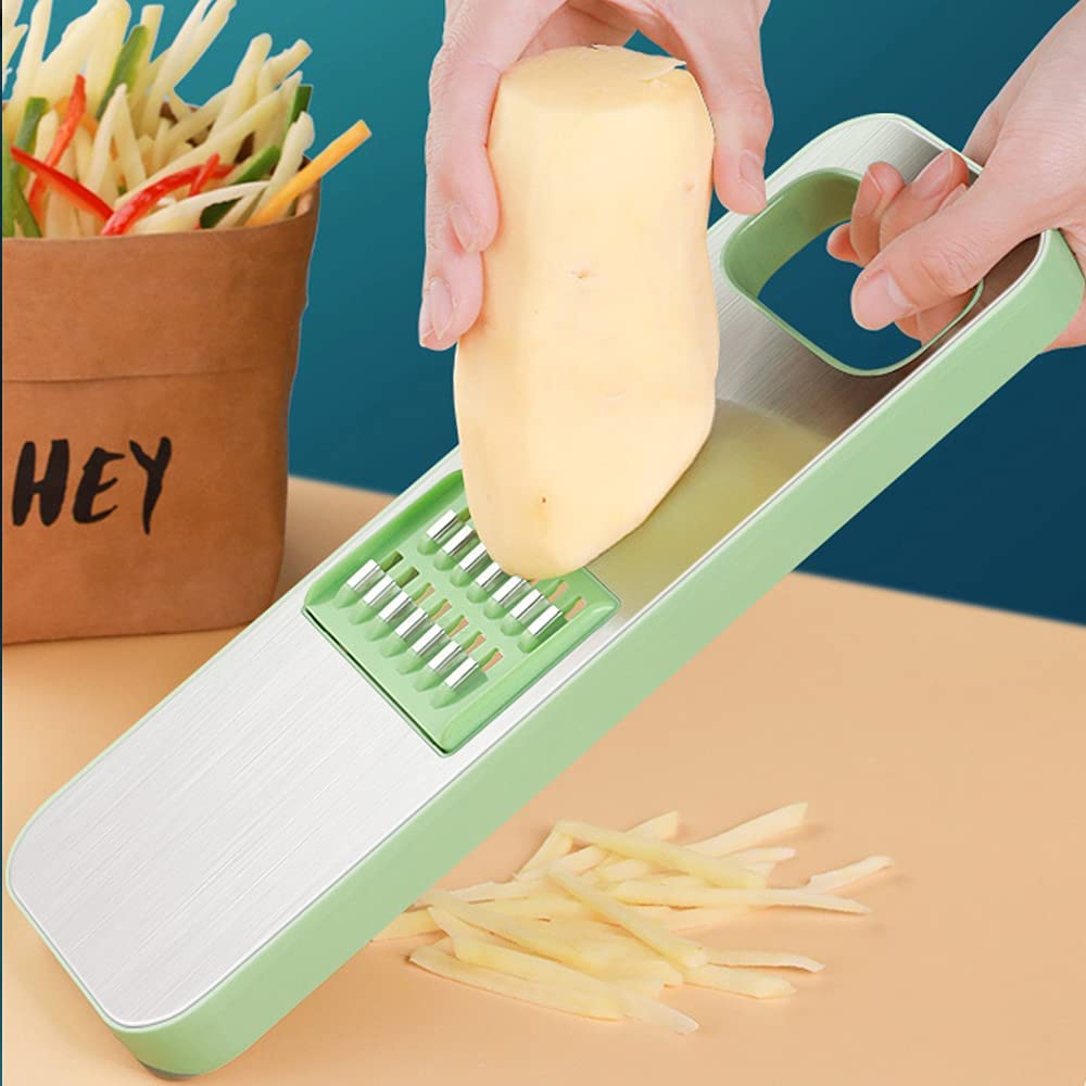 Gemüsehacker 6 in 1 Multi -Mandolin -Transparent Gemüse Slicer Cutter Gemüse Cutter Food Slicer Dicer 6 austauschbare Klingen Set Manuelle Slicer