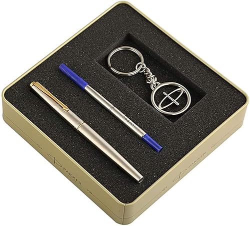 Parker Galaxy Stainless Steel GT Rollerball Pen + Key Chain 026117