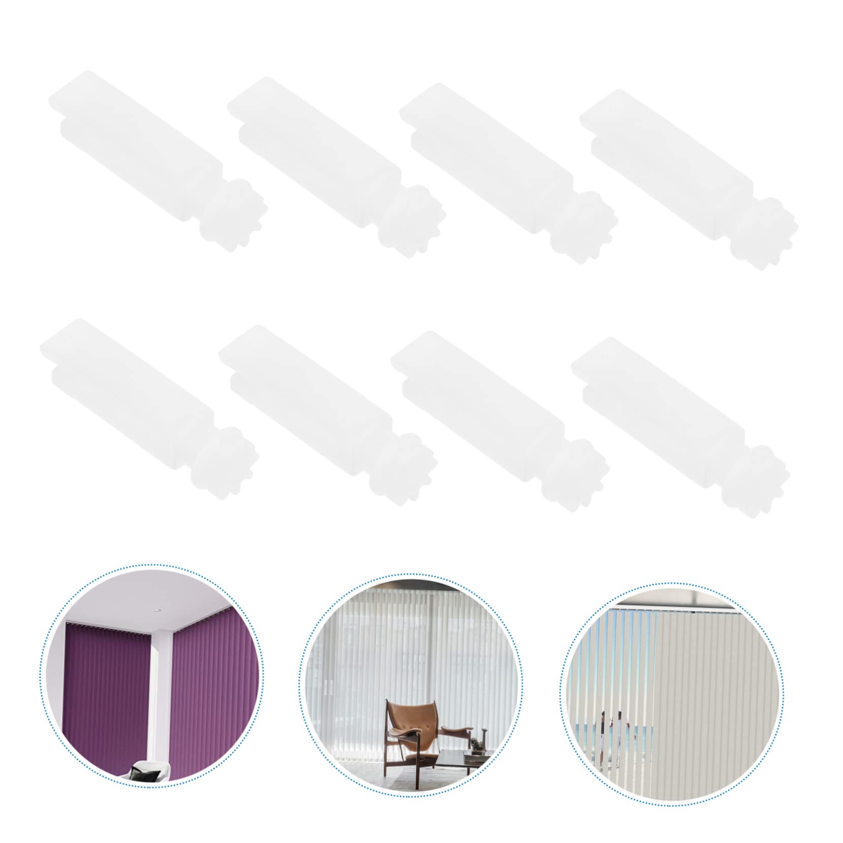 ULDIGI 10pcs Vertical Blind Pulley Replacement Parts Pvc Material Easy to Install for Studios Apartments