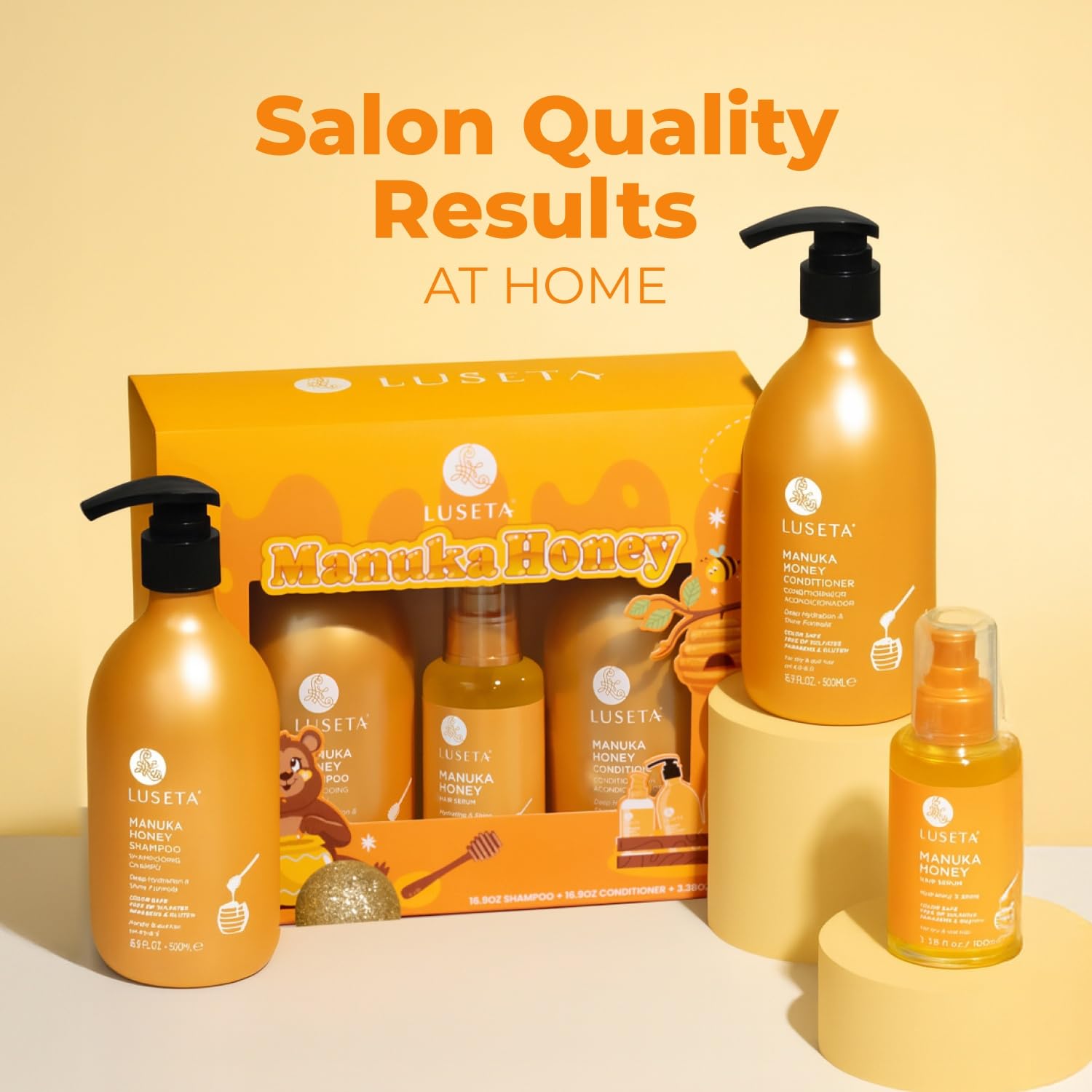 Amazon.com: Luseta Manuka Honey Trio Hair Care Set Moisturizing